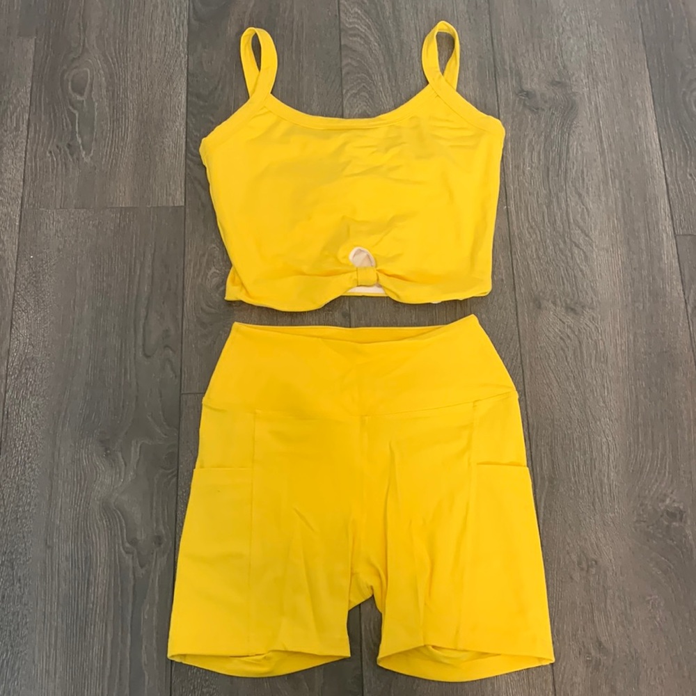 Year of Ours Yellow Workout Set